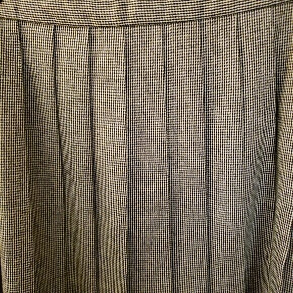 Vintage Evan Picone Plaid Pleated  A-Line  Unlined Midi Skirt Size L* GUC - Picture 4 of 9